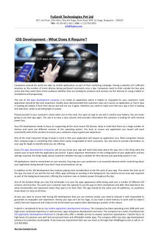 Mobile application development Canada