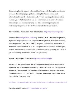 electrophoresis market
