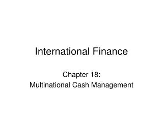 International Finance