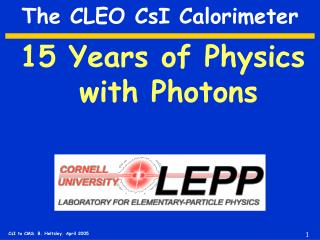 The CLEO CsI Calorimeter