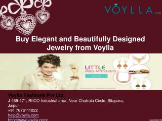 Buy Elegant and Beautifully Designed Jewelry from Voylla