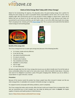 5 Hour Energy Grab an Extra Energy Shot Today With 5 Hour Energy