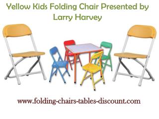 Yellow Kids Folding Chair Presented by Larry Harvey