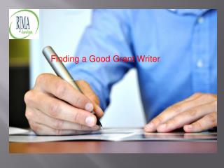 Finding a Good Grant Writer