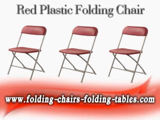 red plastic folding chairs