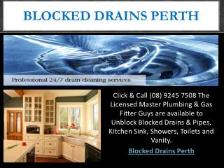 Blocked Drains Perth
