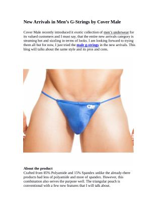 New Arrivals in Men’s G-Strings by Cover Male