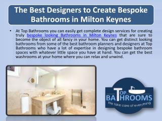 The Best Designers to Create Bespoke Bathrooms in Milton Keynes