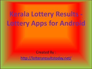 Kerala lotteries result