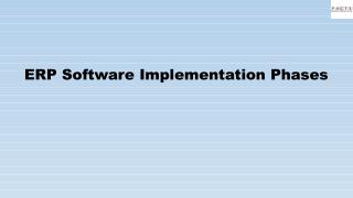 ERP Software Implementation Phases