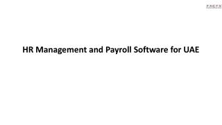 HR Management and Payroll Software for UAE