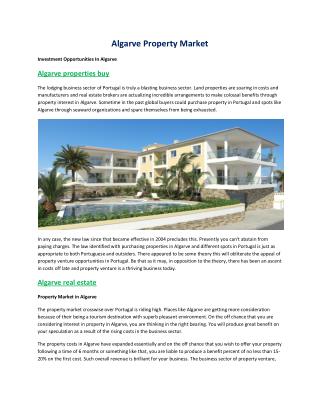 Villas to buy in algarve