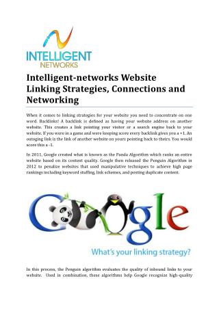 Intelligent-networks Website Linking Strategies and Connections