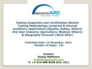 "Testing Inspection and Certification Market Analysis