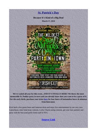 March Madness And St.Patricks Day 2016 in NYC