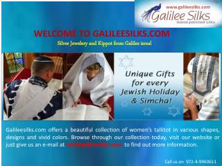 Silk tallit and jewlery at galileesilks com