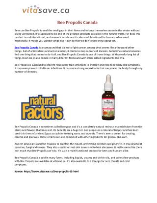 Bee Propolis Canada