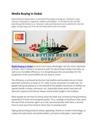 Media Buying in Dubai