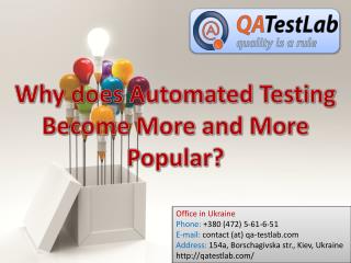 Why does Automated Testing Become More and More Popular?