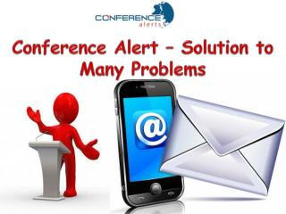 Conference alert – Solution to many problems