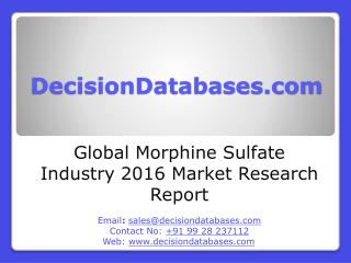 Global Morphine Sulfate Market Forecasts to 2021