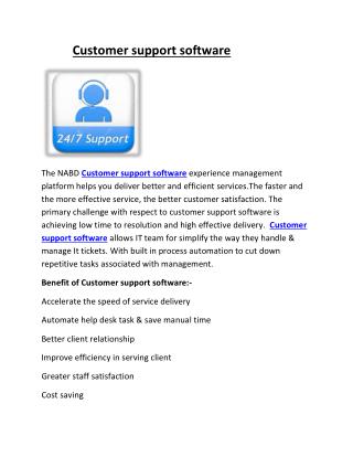 Customer support software