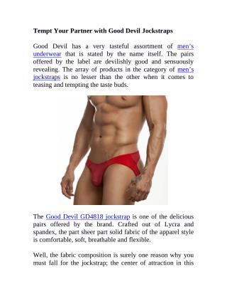 Tempt Your Partner with Good Devil Jockstraps