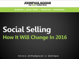 Social Selling Changes In 2016 - Infographic