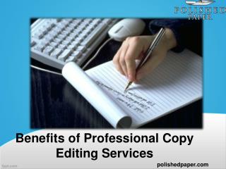 Benefits of professional copy editing services