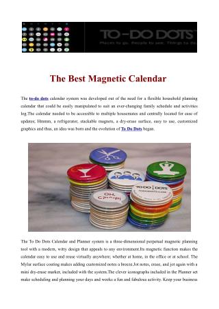 Magnetic calendar