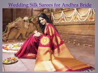 Wedding Silk Sarees for Andhra Bride