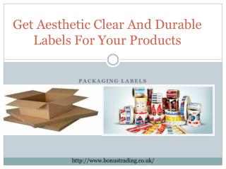Get Aesthetic Clear And Durable Labels For Your Products