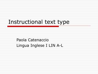 Instructional text type