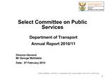 Select Committee on Public Services