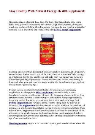 diet supplements