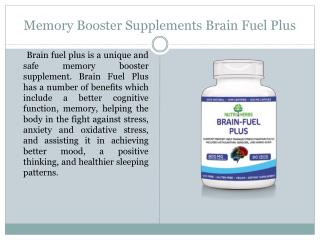 Memory Booster Supplements Brain Fuel Plus