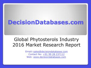 Phytosterols Market Research Report: Global Analysis 2016-2021