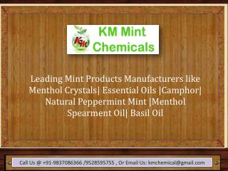 Menthol Crystal Manufacturers