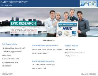 Epic Research Daily Equity Report of 22 March 2016