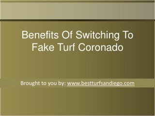 Benefits Of Switching To Fake Turf Coronado