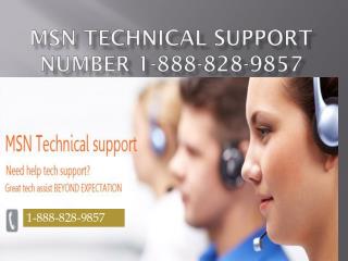 MSN Technical 1-888-828-9857 Support Phone Number