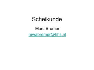 Scheikunde