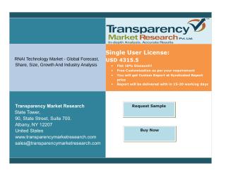 Global RNAi Technology Market Propelled by Increasing Application Scope in Agriculture and Drug Discovery