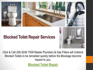Blocked Pipes Repair Services