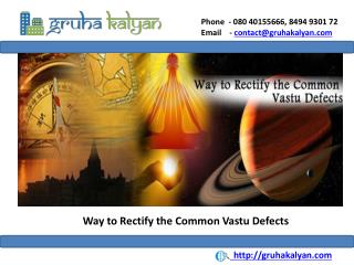 Way to Rectify the Common Vastu Defects