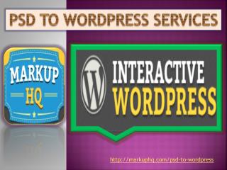 PSD TO WORDPRESS SERVICES