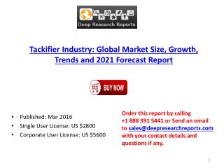 Tackifier Industry Analysis & 2021 Forecasts for Global and Chinese Markets