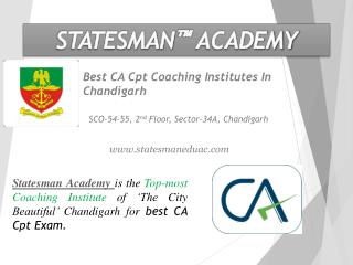CA Cpt Coaching Institutes In Chandigarh