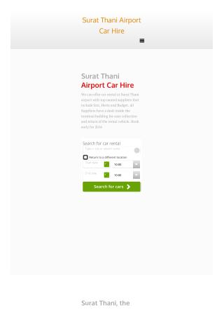 Surat Thani Airport Car Hire