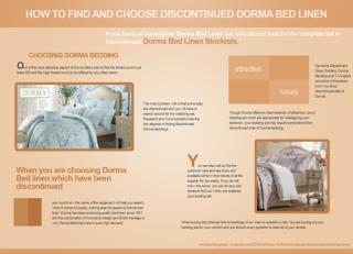 HOW TO FIND AND CHOOSE DISCONTINUED DORMA BED LINEN